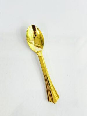 10Pc Plastic Spoon Cutlery Gold (Copy)