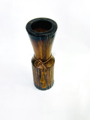 Vase 40Cm Tall Neck Brn/Brnz+Rope